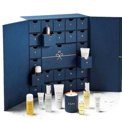Custom Printed Cardboard Paper Gift Box Advent Calendar Beauty Cosmetic Packaging Box Countdown Ramadan