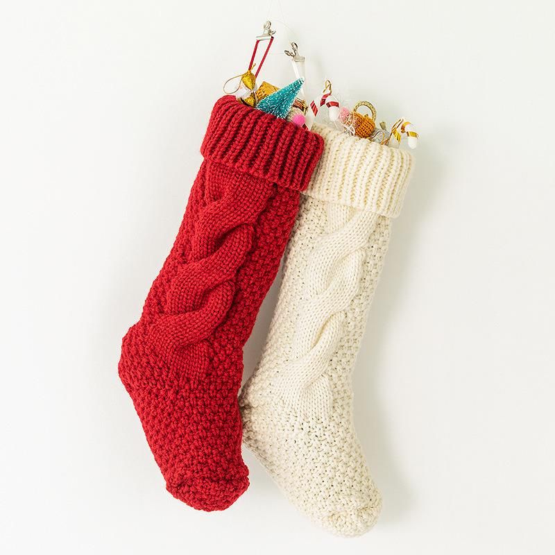 Custom Red Christmas Ornaments Socks Stocking