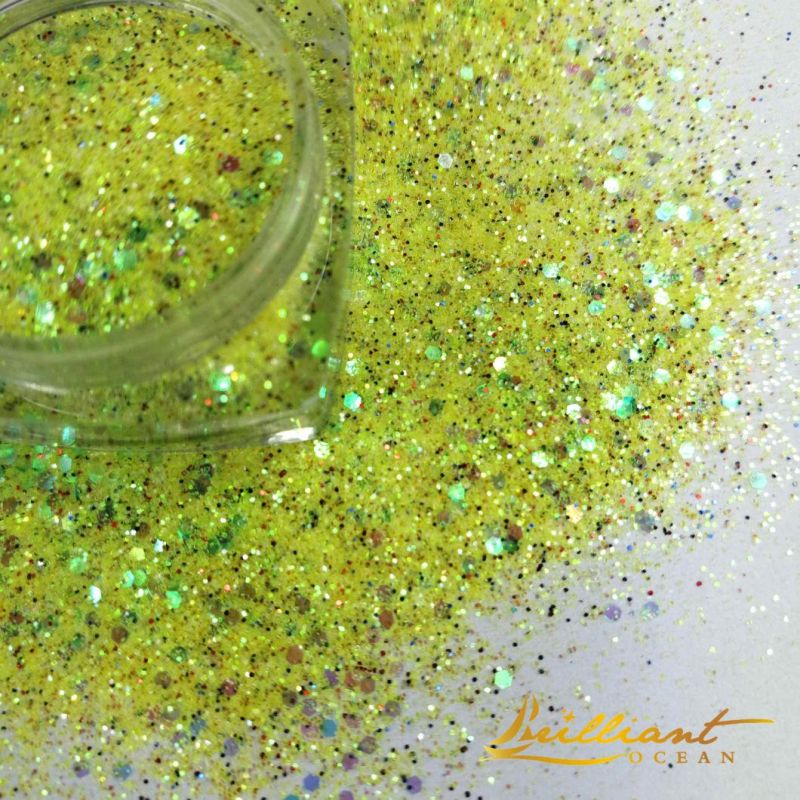 Mixed Colors and Sizes Pet Glitter Powder for Tumbler