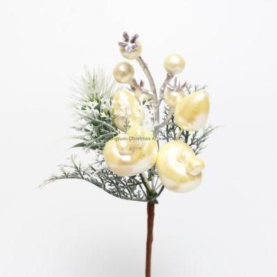 Plastic Artificial Branch with Ornament and Berries Decorate