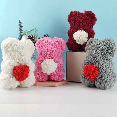 Popular and Premium Wholesale Foam/PE Rose Bear for Valentines Day Gifts