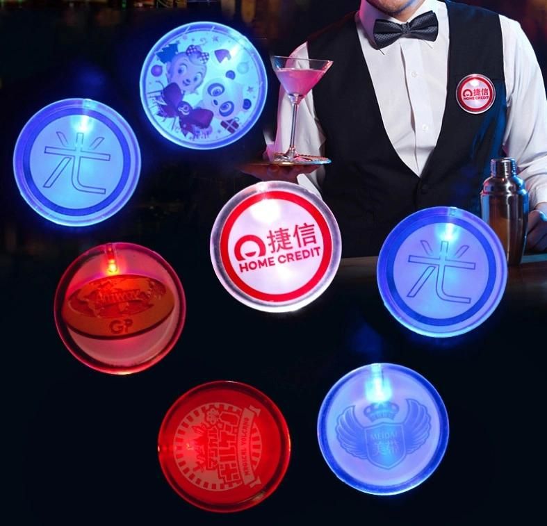 LED Lighting Plastic Name Badge Glowing ID Tag