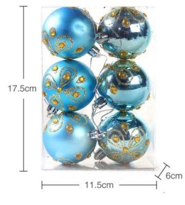 Blue Bulk Plastic Xmas Christmas Bauble Ball for Decorations