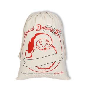 OEM Amazon Hot Sell Personalized Pattern 100 % Natural Cotton Santa Sack for Sale