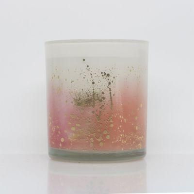 christmas Gift Glass Scented House Candle with Gold Stamping Pattern
