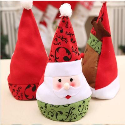 Wholesales Good Quality Cute Children Christmas Hat Santa Hat Christmas Cap for Gifts Party Hat