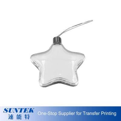 Sublimation Christmas Star Hanging Plastic Ball Ornament for Heat Transfer