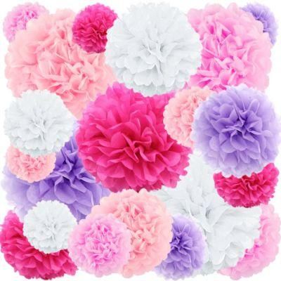 8 Inches Flower Paper Party Supplies POM POM Tissue Decorations