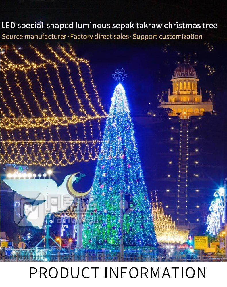 2022 Luxury Large Christmas Decoration Giant Metal Frame Outdoor LED Lights Pixel Christmas Tree