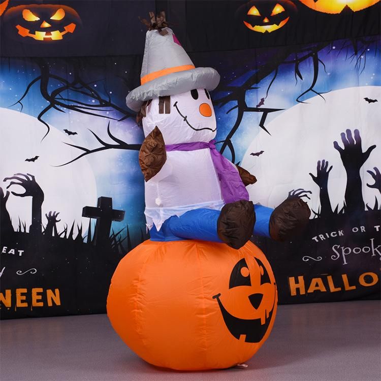 Outdoor Courtyard Decoration Inflatable Scarecrow Pumpkin with LED Light