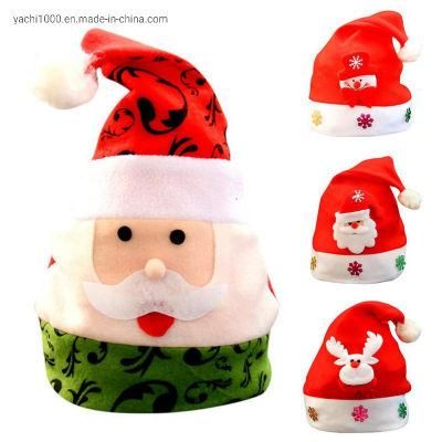 Santa Claus Snowman Pattern Christmas Hats Adult Kids for Xmas Party Decoration