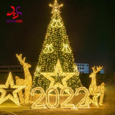 Outside Decoration LED Tree Light Christmas Tree 3D Motif Light for Commercial Display Use