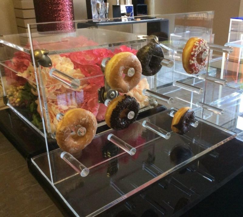 Wholesale Custom Acrylic Donuts Cake Display Stand Holder for Birthday Wedding Party Decoration