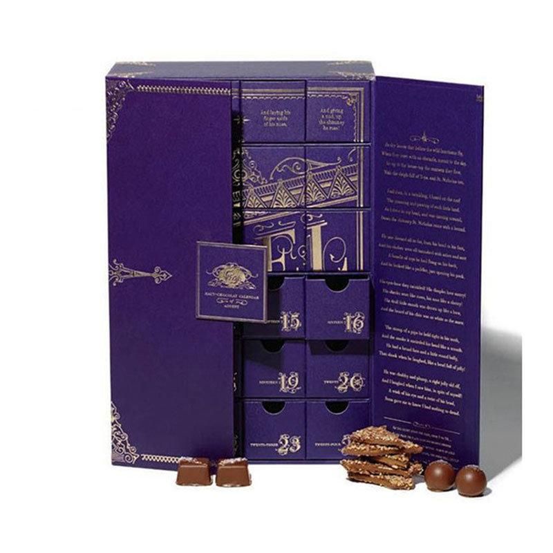 Chinese Factory Wholesale Christmas Paper Box Chocolate Advent Calendar