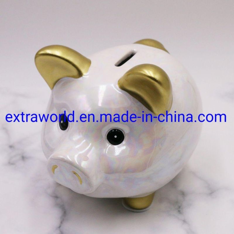 Lovely Pig Design Ceramic Piggy Bank Money Box for Gift