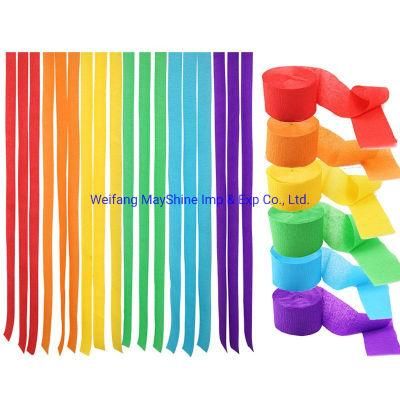 China Manufacturer Various Colors Paper Crepe Streamers for Party Decoration Streamer