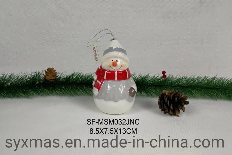 Good Quality Christmas Decoration 85mm Polyfoam Santa with 1 LED Light and Nose