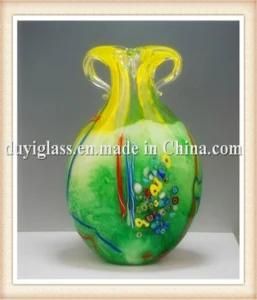 Green Vase Glass Craft for Decoration