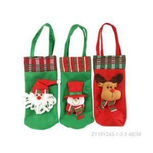 Christmas Pattern Santa Wine Gift Bag