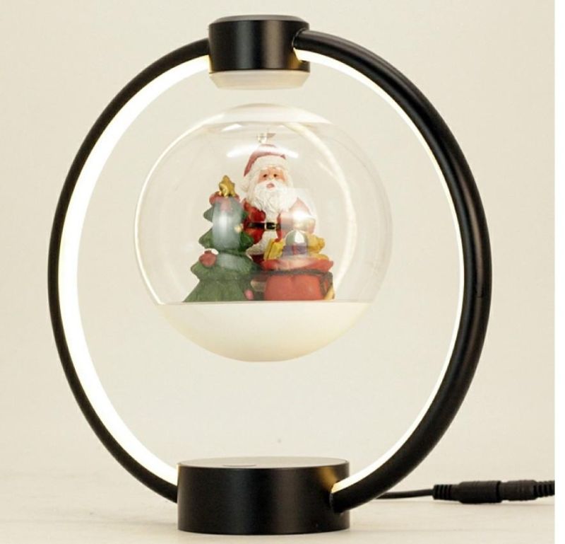 New Christmas Gift Magnetic Levitation Floating Ornament Gift Christmas Man Ball Display Stands
