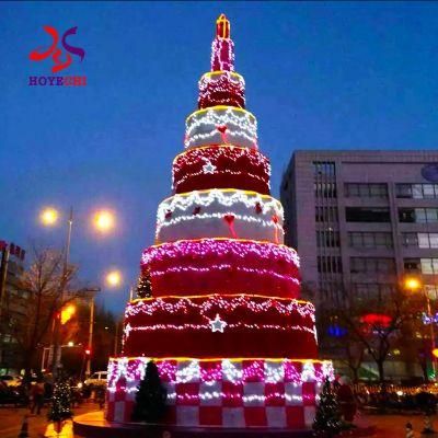 2020 Hot Sale Outdoor Giant Unique Artificial Grass Christmas Tree with Snow Effect for Party Home Decoration