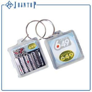 Give Away Gift Clear Acrylic Paper Insert Keychain