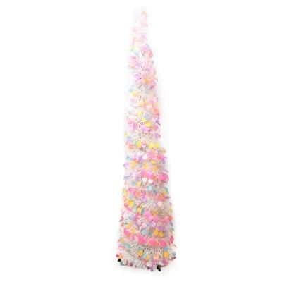 ODM Foldable Fushia Pet Tinsel Tower Tree