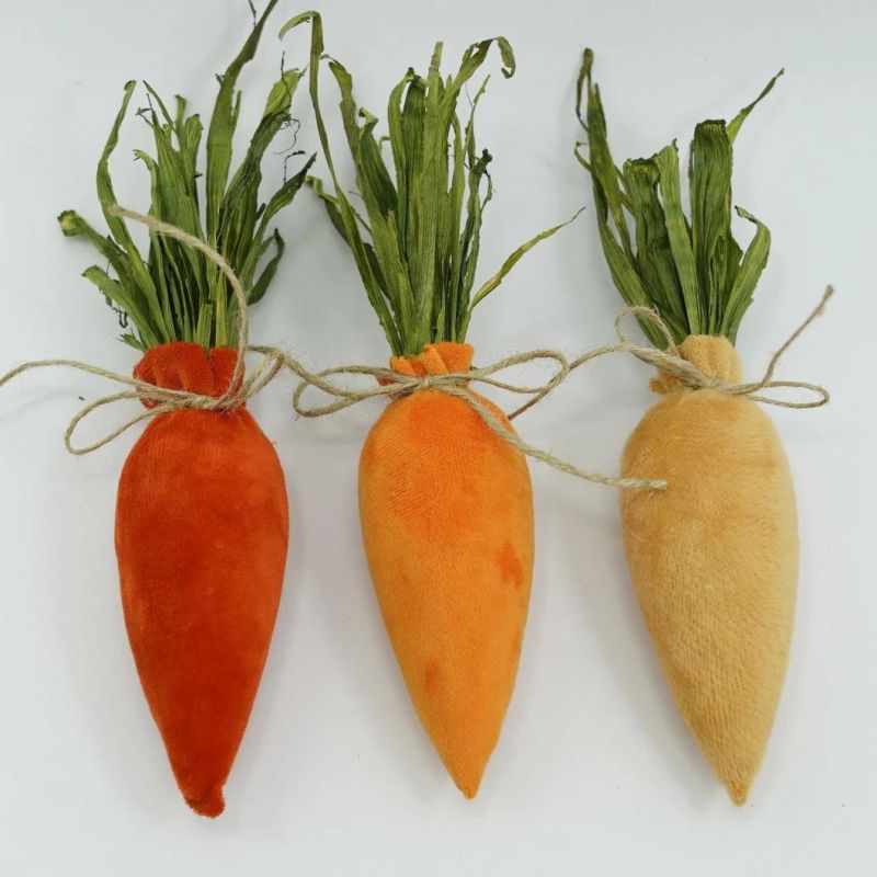 Factory Handmade Spring Home Hanging Velet Decoration Easter Carrot