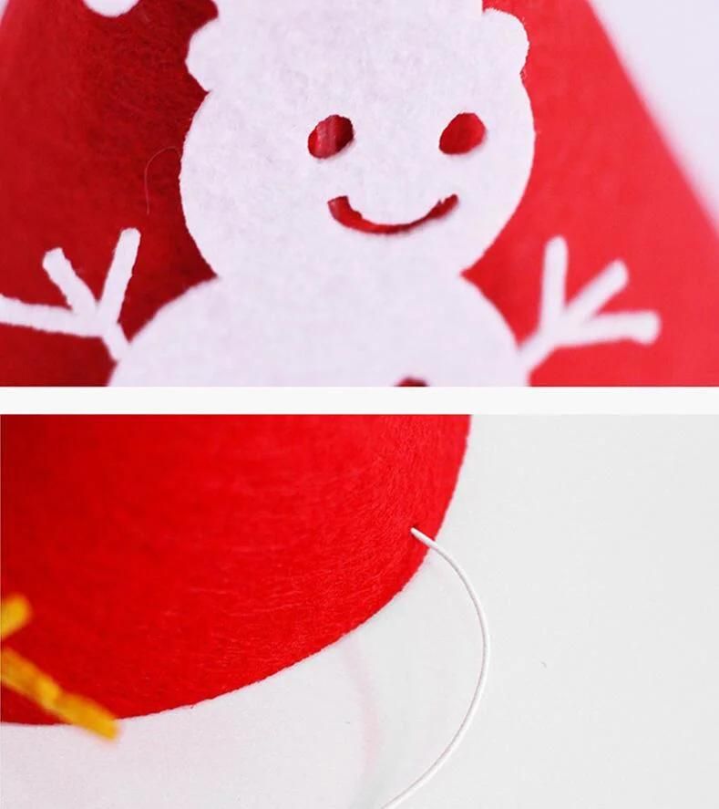 Customized Handmade Xmas Party Cartoon Felt Christmas Hat for Children