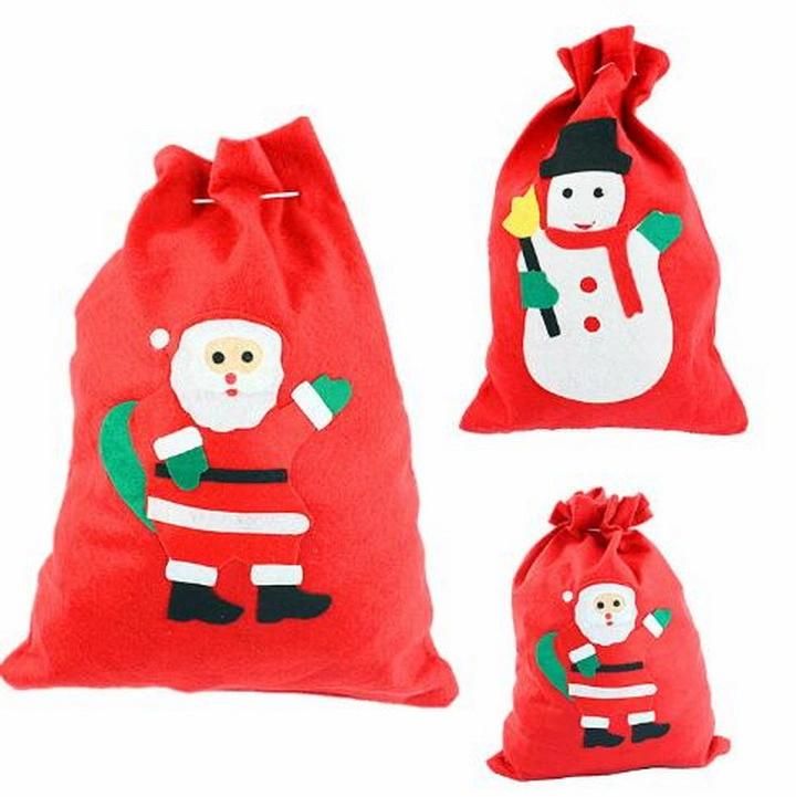 Custom Christmas Non-Woven Handmade Applique Gift Bags