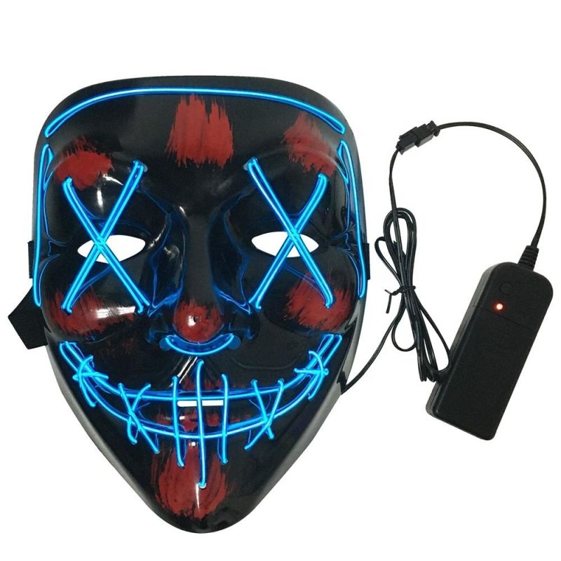 Halloween Decoration Light DJ Party Neon Glowing Rave LED Mask