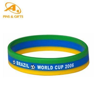 Free Sample Design Custom Household Gift Hand Watch Screen Printing Customized Logo Swirl Silicone Wristband