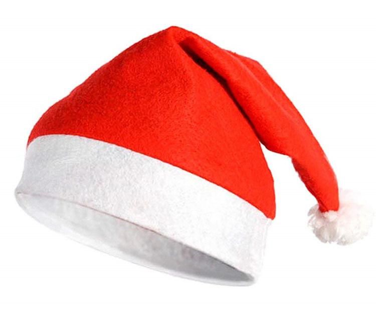 Christmas Santa Hat Economical Felt Santa Claus′ Cap Most Cheap Cheapest Common Xmas Hat