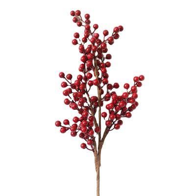 Decorative Christmas Artificial Red Berry Pick