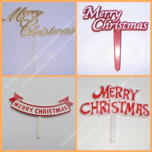 Merry Christmas Plastic Decorative Picks