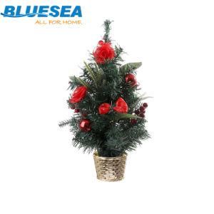 Red Flower Mini Desktop Christmas Tree Christmas Ornaments Christmas Ornaments