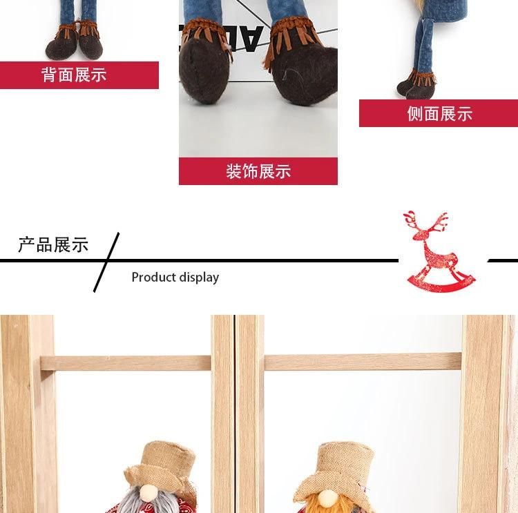 Cross-Border New Christmas Long Legs Mbrudoff Doll Cowboy Hat Faceless Doll Window Sitting Ornaments