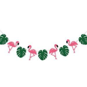 Happy Birthday Garlands Hawaiian Flamingo Happy Birthday Party Decor