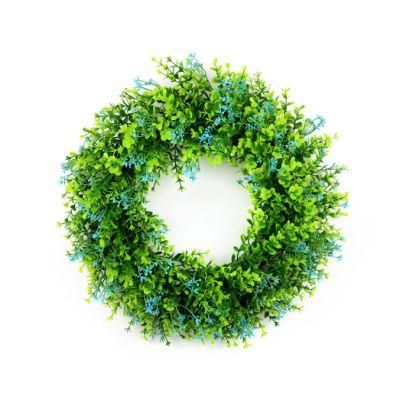 Artificial Christmas Lambs Ear Wreath Rings Custom Door Flower Wreath