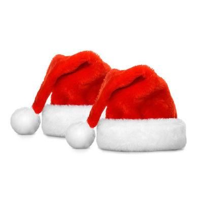Wholesale Party Decoration Plush Cheap Custom Design Felt Christmas Santa Hats for Adults