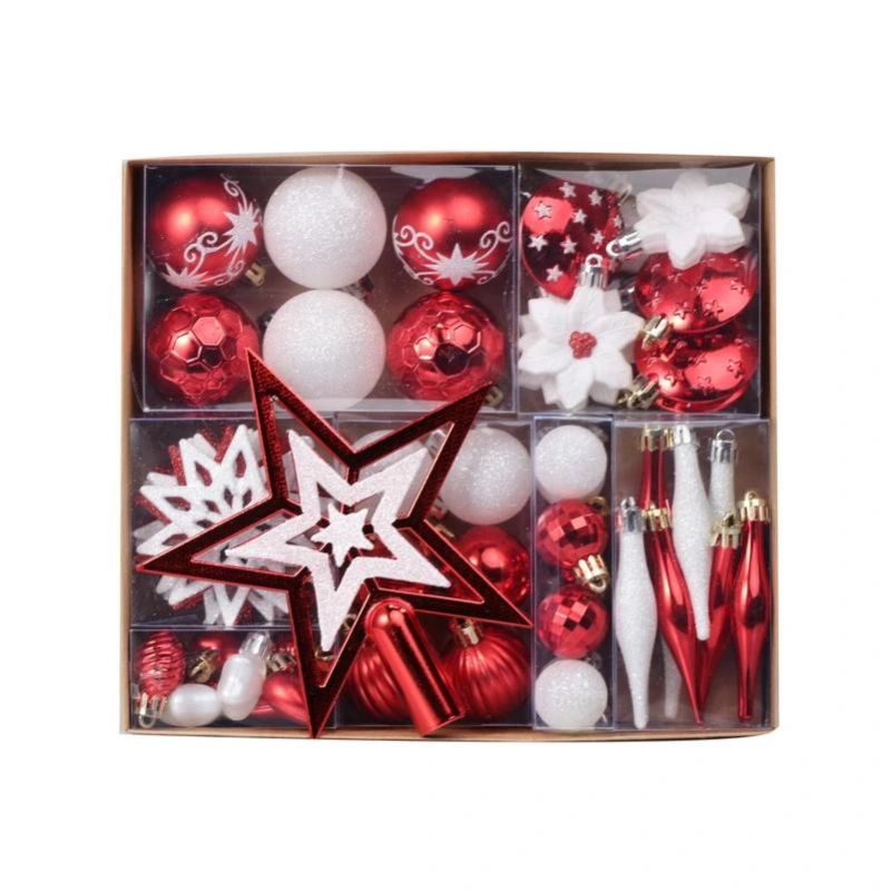 Wholesale Poupular 58PCS Per Pack Christmas Home Deco Plastic Buable Pack for Christmas Party