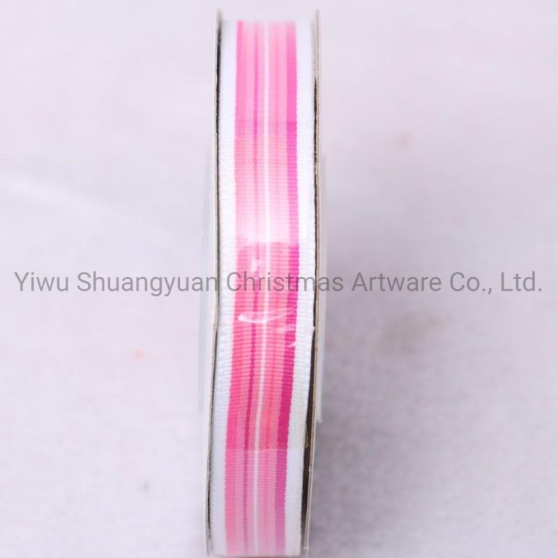 Pink Christmas Ribbon Grosgrain Satin Ribbons for Wedding Christmas Party Decorations DIY Bow Craft Ribbons