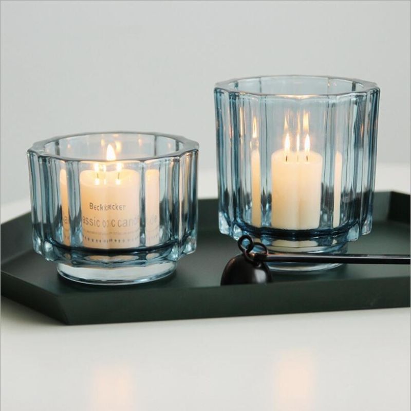 Nordic Series Luxury Customized Mult-Color Unique Empty Glass Jars for Candle Making