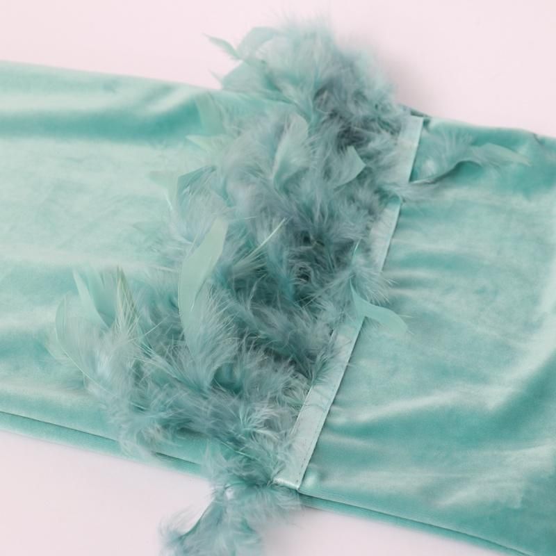 New Design Christmas Bolster Pillow with Feather for Holiday Wedding Party Home Decoration Hook Ornament Craft Gifts