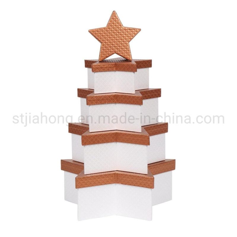 Christmas Gift Boxes Star Shape Santa Claus Candy Box Merry Christmas Lid and Base Christmas/Party/Birthday Gift Packaging Box (Sets)