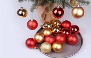 High Quality Christmas Tree Decoration Colorful Round Christmas Ornament Balls Plastic