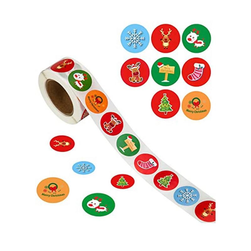 Custom Color Removable DIY Christmas Cute Packing Stickers