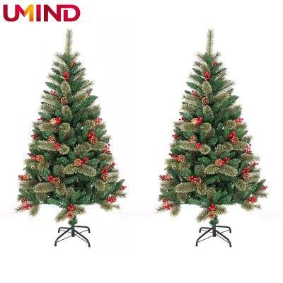Yh20156 Factory Direct Sale 240cm Luxury Artificial Christmas Tree with Pine Cone Cherry