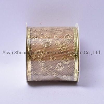 Christmas Ribbon Decor for Holiday Wedding Party Decoration Supplies Hook Ornament Craft Gifts