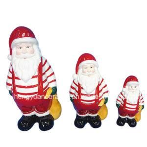 Ceramic Christmas Santa Claus Carrying Gift Bags